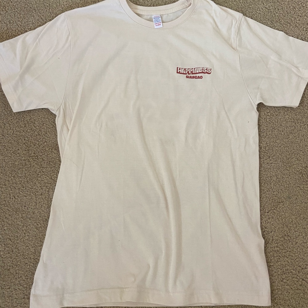 Men's Cream Graphic Tee Siargao